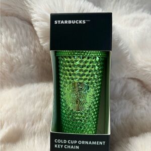Starbucks Green Cold Cup Ornament Key Chain